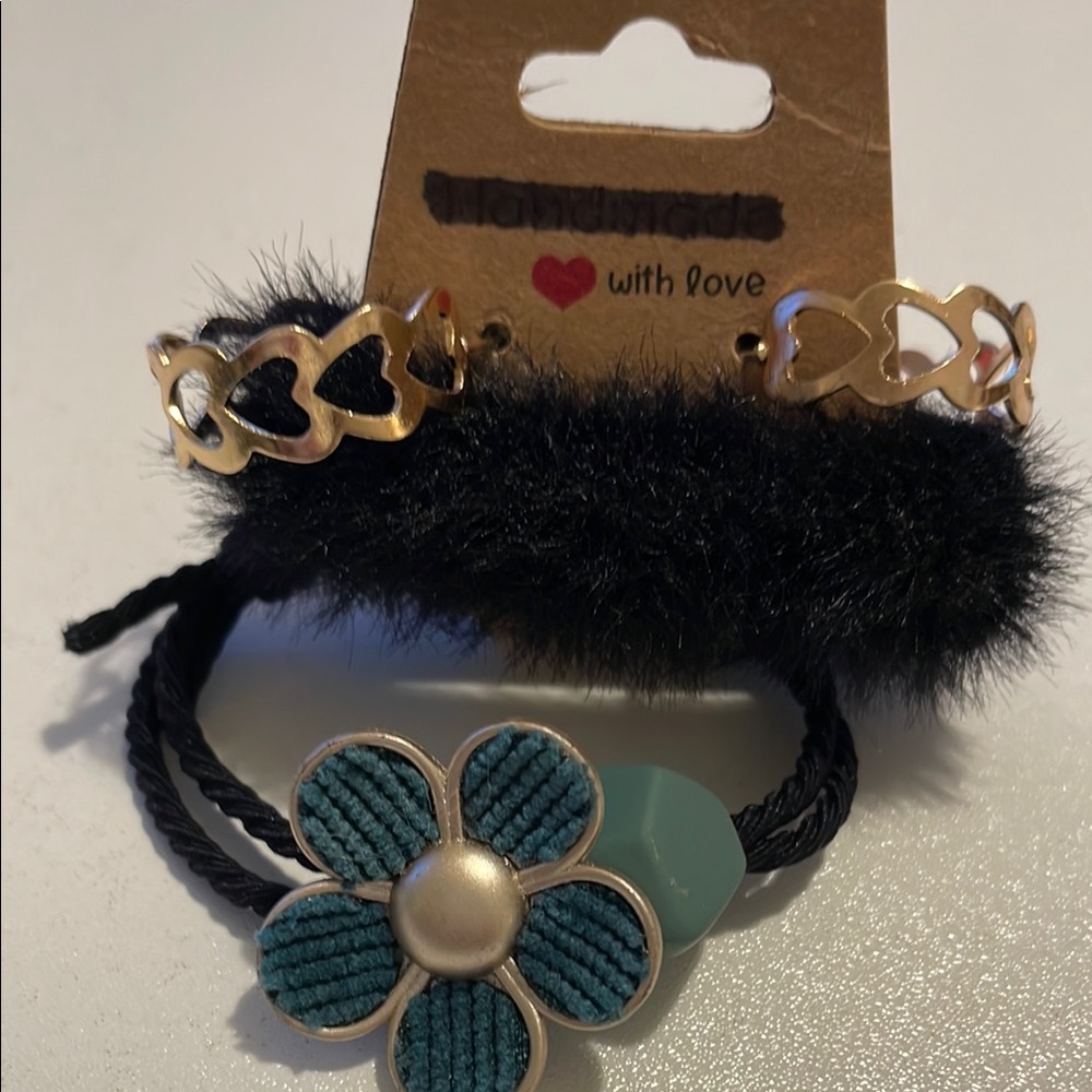 Earrings and Hair Elastic Set